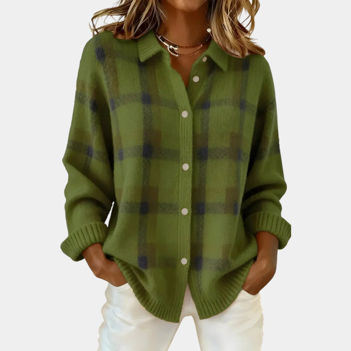 ANNA™ - CHECK KNIT WINTER CARDIGAN