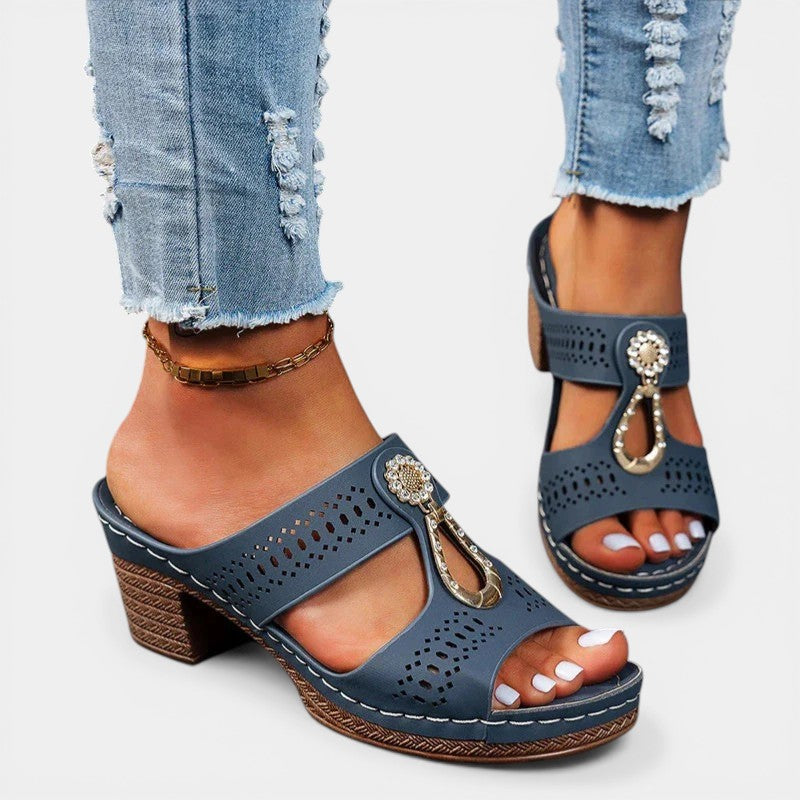 ABBEY™ - ORTHOPEDIC OPEN-TOE HEEL SANDALS