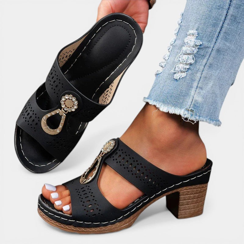 ABBEY™ - ORTHOPEDIC OPEN-TOE HEEL SANDALS