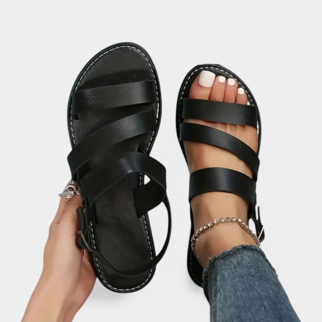 VERONICA™ - ORTHOPEDIC STRAPPED FLAT SANDALS