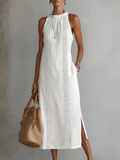 JIMENA™ - COTTON LINEN MIDI DRESS