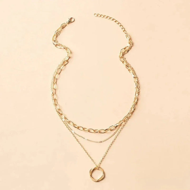 ADRIANA - RETRO LAYERED GOLD NECKLACE