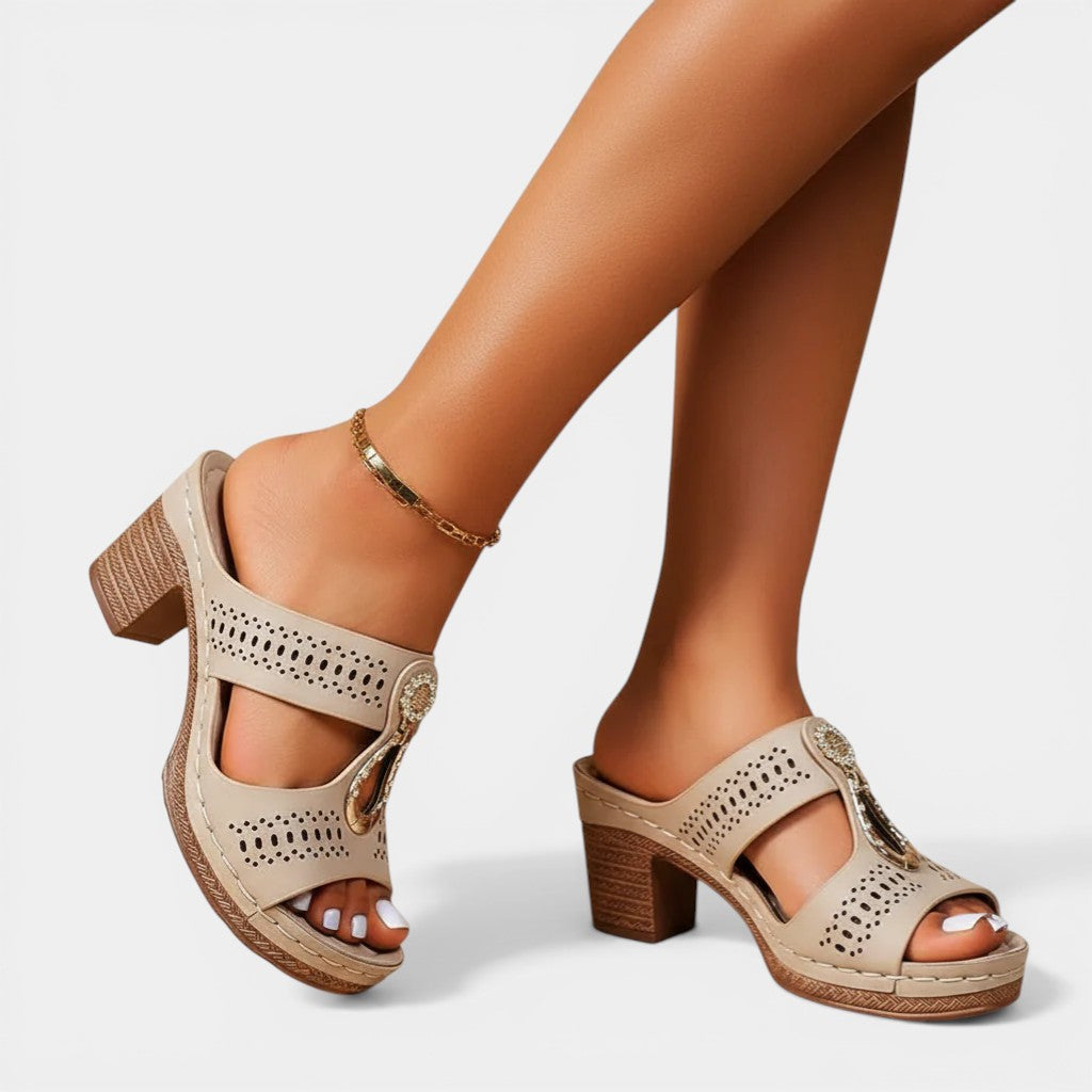 ABBEY™ - ORTHOPEDIC OPEN-TOE HEEL SANDALS