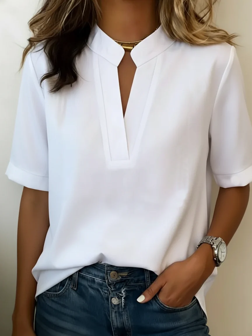 ELISE™ - RELAXED SHORT-SLEEVE BLOUSE