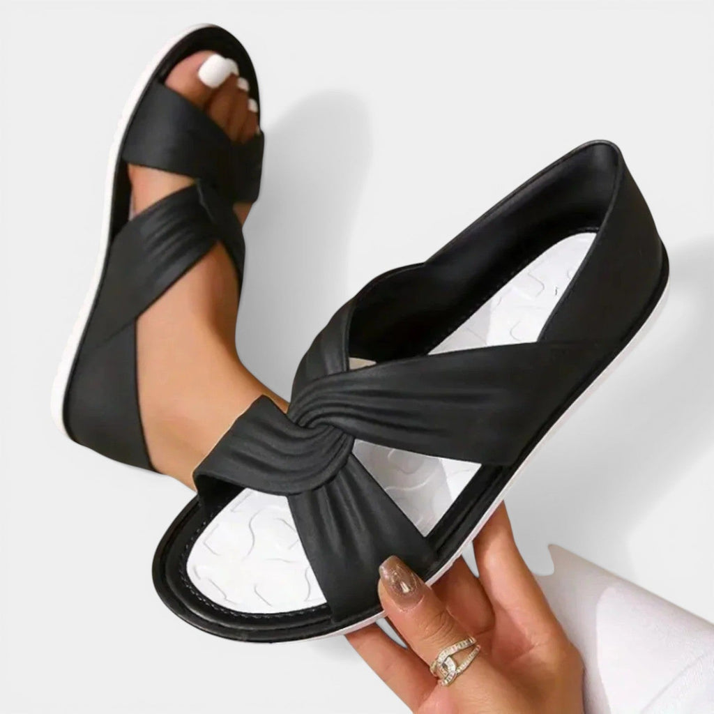 LESLEY™ - ORTHOPEDIC CROSS RIBBON SANDALS