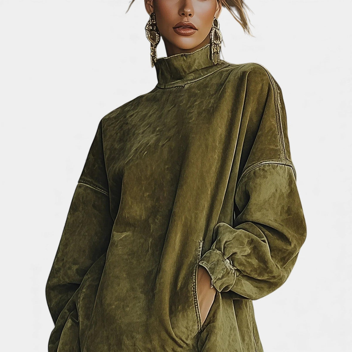 SHERRY™ - COZY CASHMERE FRINGE DRESS