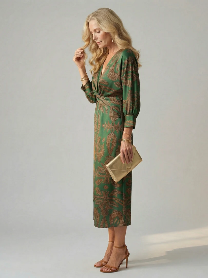 LUNE™ - CASUAL WRAP MIDI DRESS