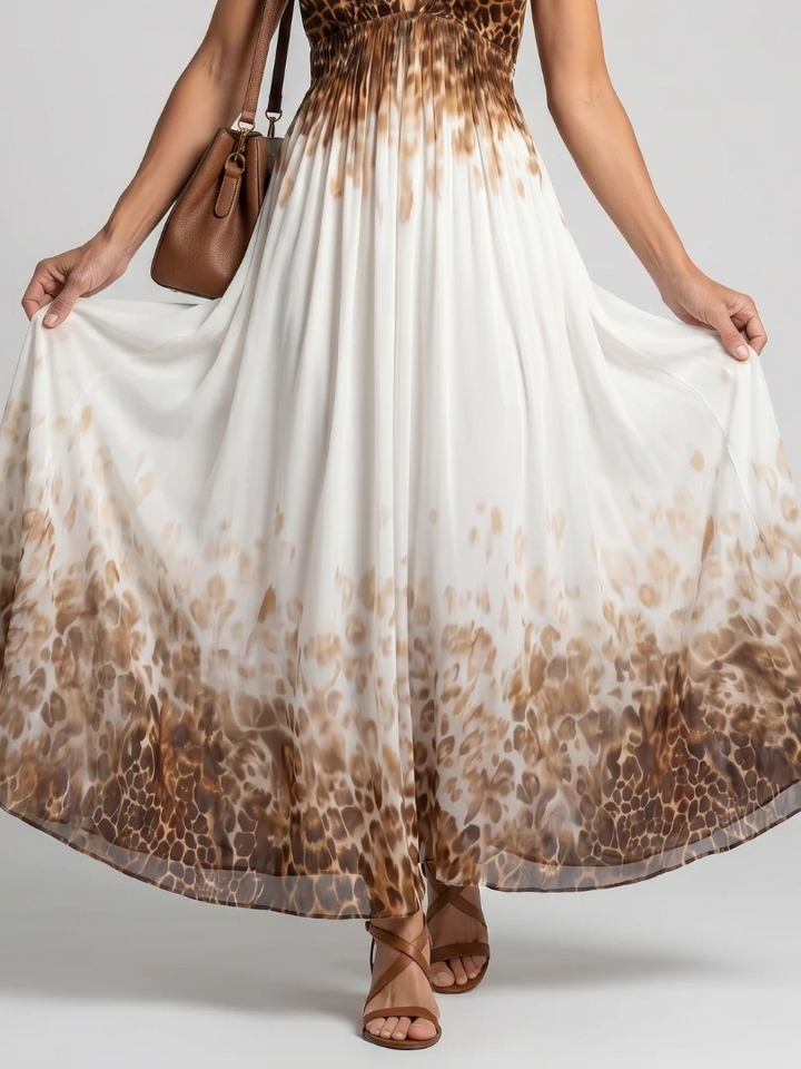 ORLUNE™ - PLEATED WHITE MIDI DRESS