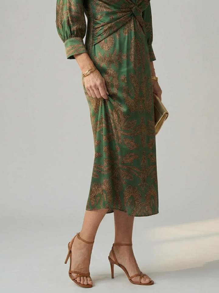 LUNE™ - CASUAL WRAP MIDI DRESS