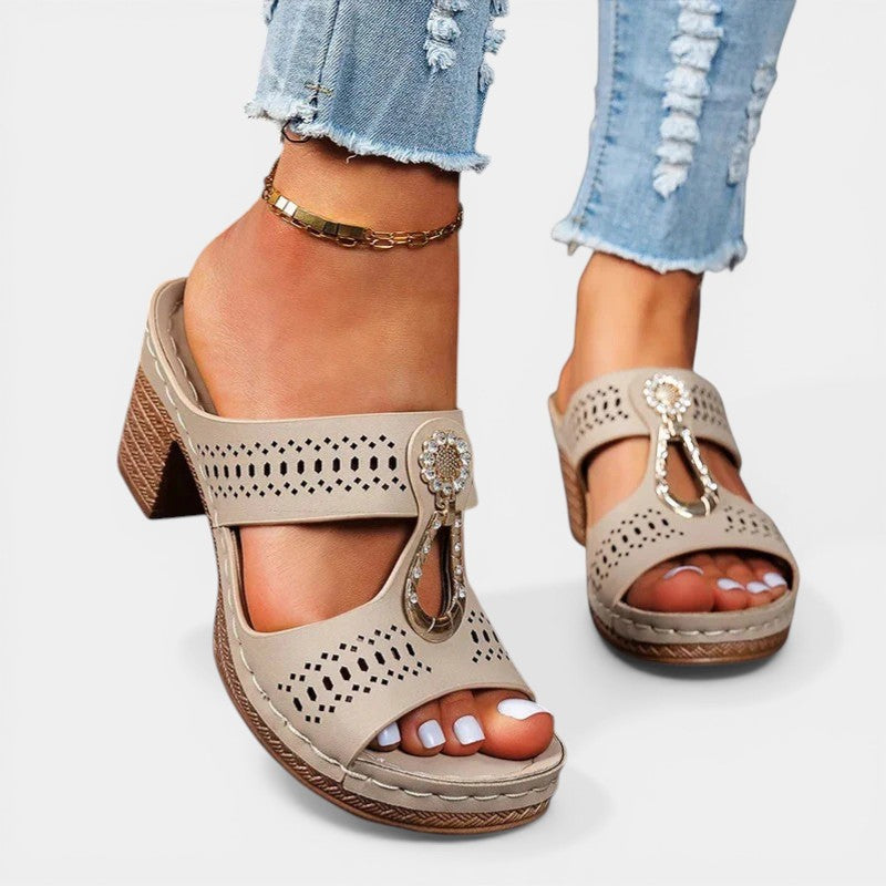 ABBEY™ - ORTHOPEDIC OPEN-TOE HEEL SANDALS