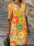 CHRISTINA™ - FLORAL SUMMER MIDI DRESS