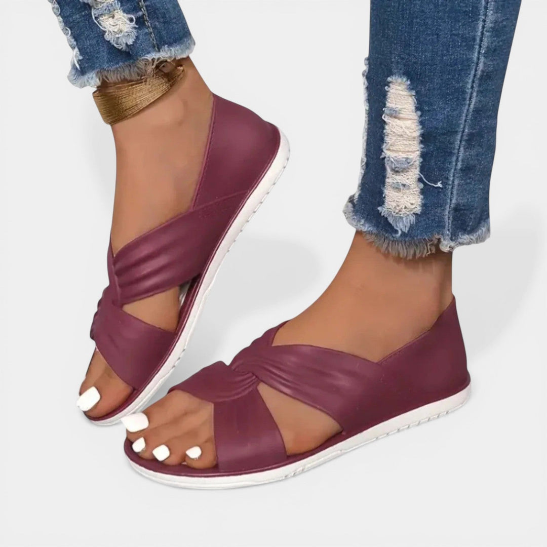 LESLEY™ - ORTHOPEDIC CROSS RIBBON SANDALS