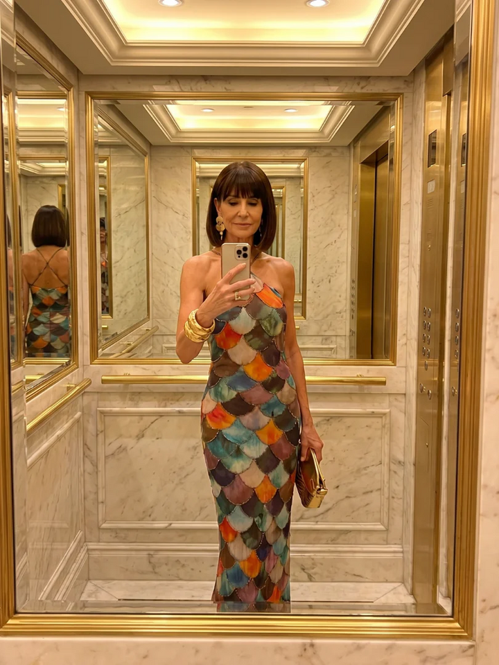 LARKIN™ - FITTED SCALE PRINT MAXI DRESS