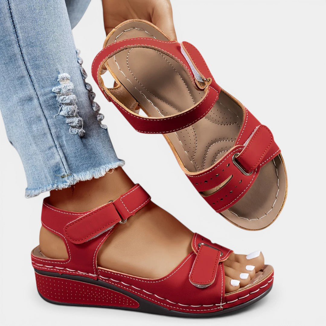 EVIE™ - OPEN-TOE LEATHER COMFORT SANDALS