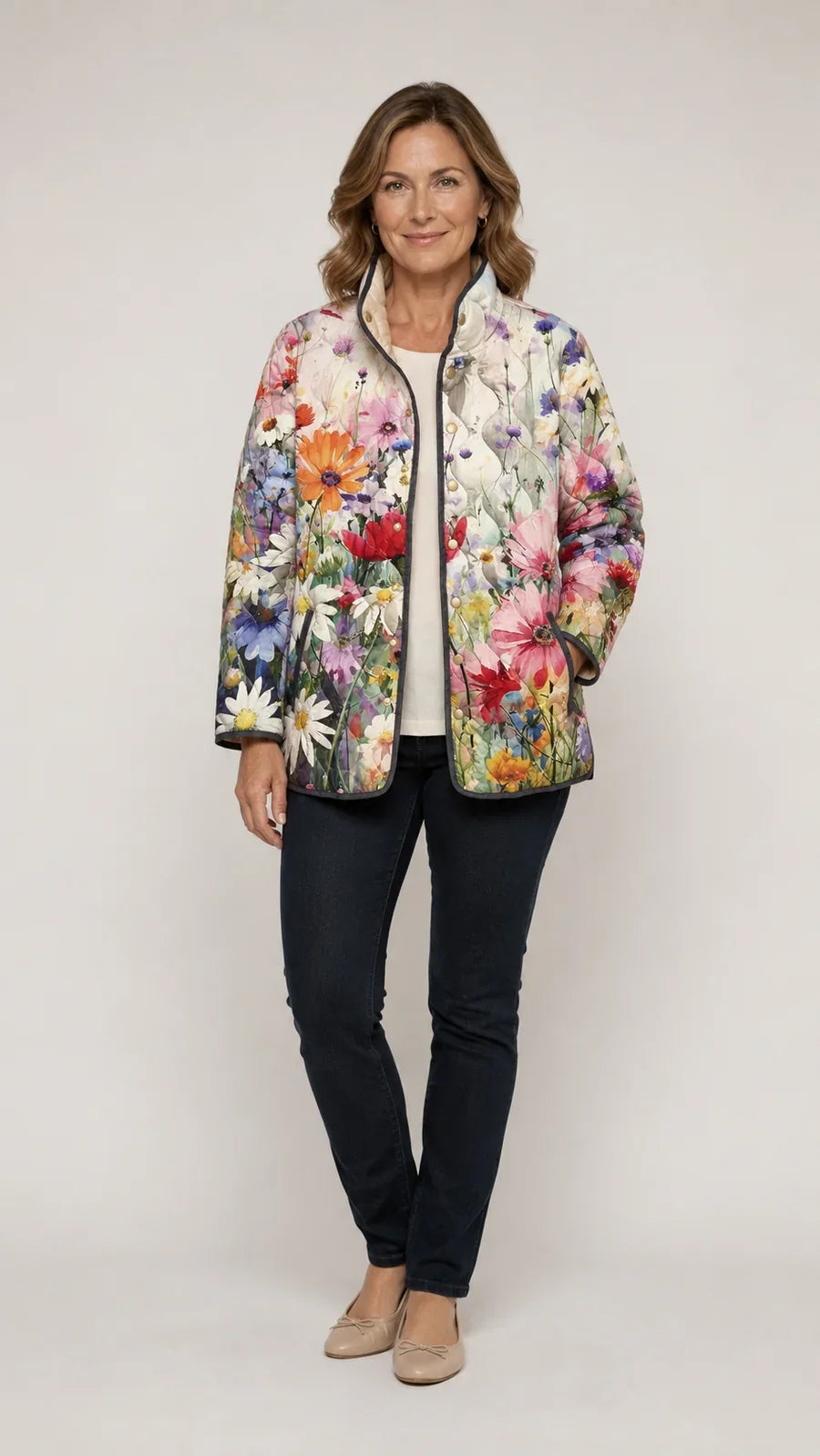 KAIA™ - ELEGANT FLORAL QUILTED JACKET