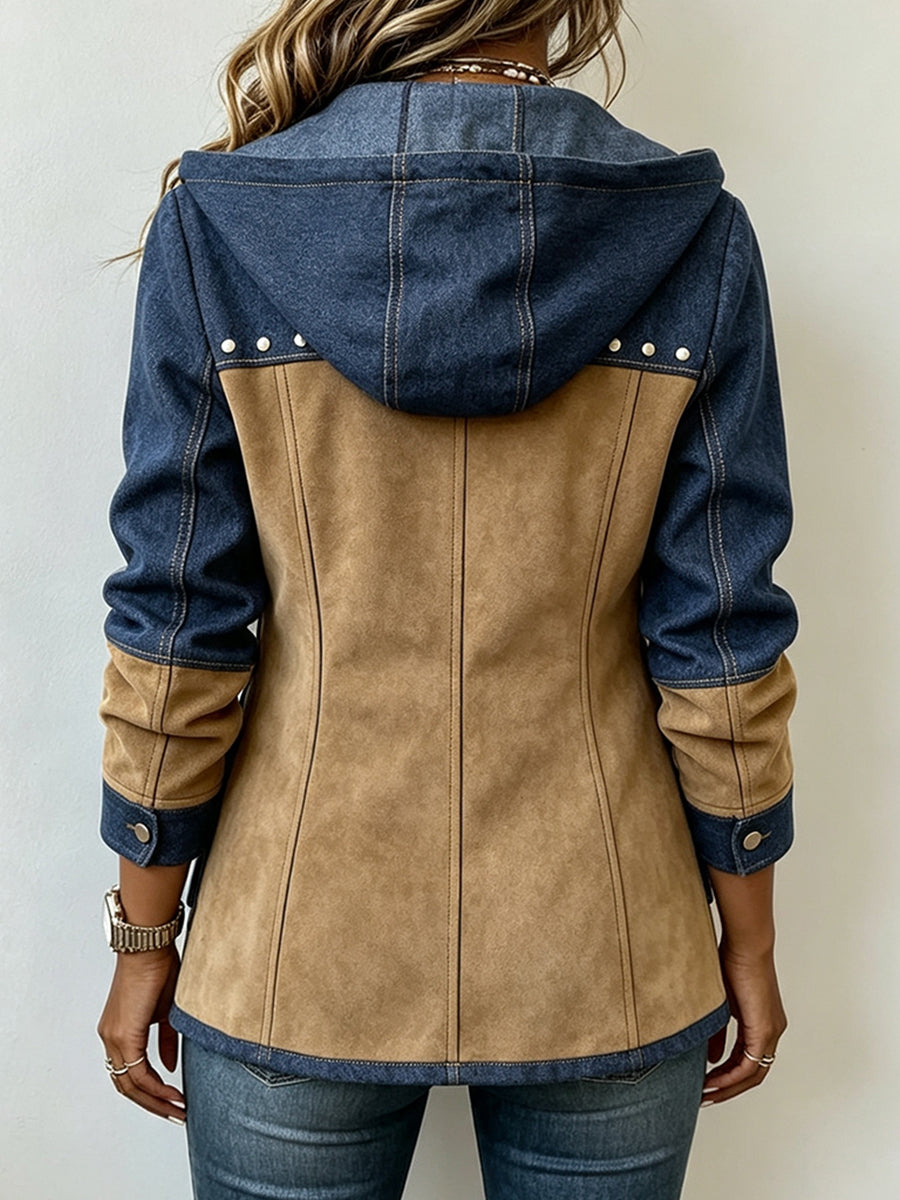 FAWNRIDGE™ - ELEGANT PATCHWORK HOODED JACKET