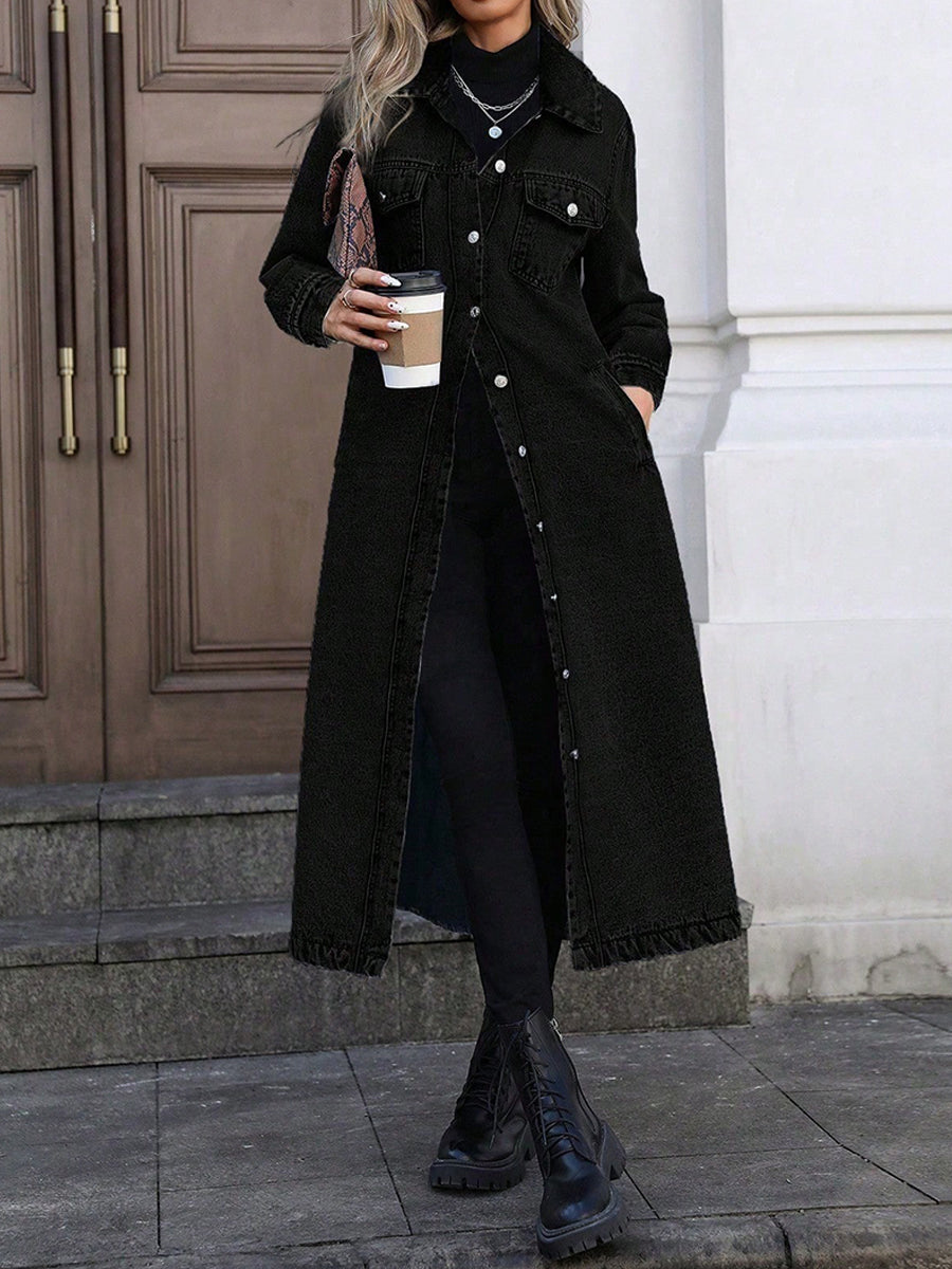 MAYA™ - ELEGANT DENIM LONG JACKET