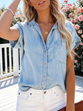 BETTY™ - RELAXED SUMMER DENIM BLOUSE