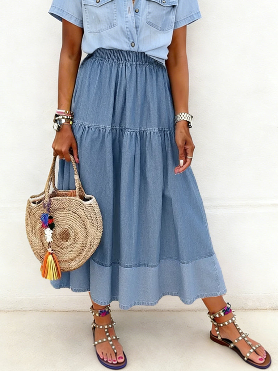 SARAH™ - EFFORTLESS DENIM SUMMER SKIRT