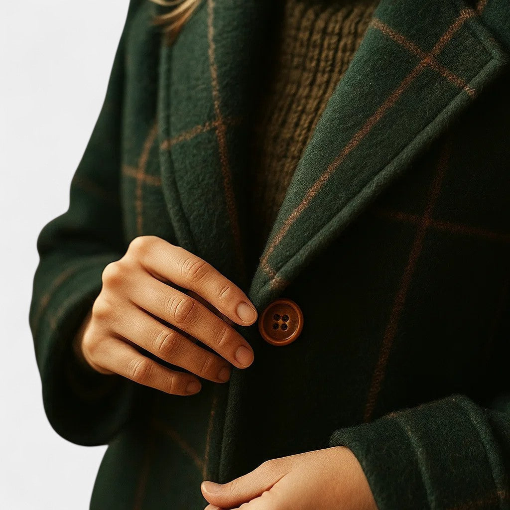 ADRIANA™ - CLASSIC PLAID WINTER TRENCH COAT